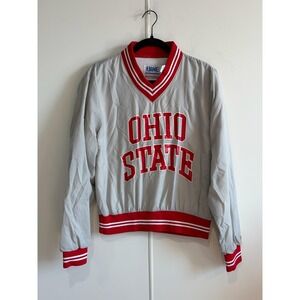 Vintage Ohio State Buckeyes Jacket Mens Small Gray‎ NCAA Football Bike 80s